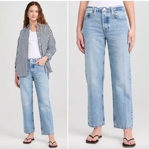 FRAME The Slouchy Straight Jeans Divine Wash Women’s Size 28 Relaxed Straight